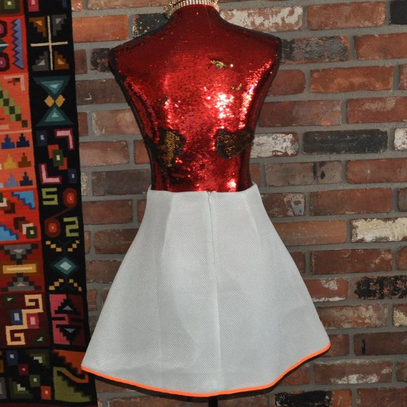 Mustard Seed Anthropologie STRUCTURED A-LINE WHITE MINI SKIRT Floral Botanical S - Picture 3 of 4